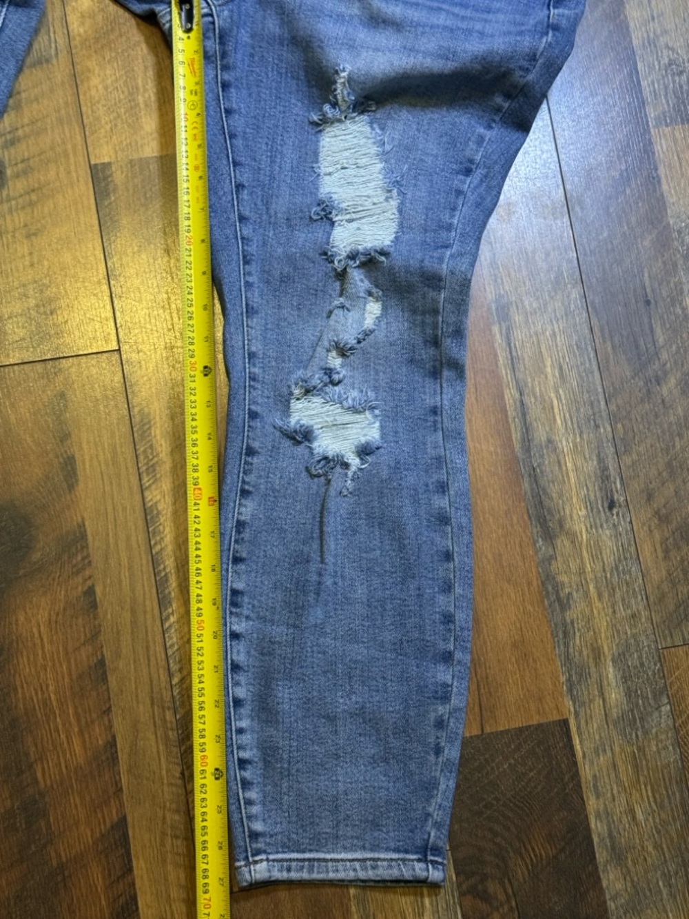 Judy Blue Jeans Relaxed Fit Distressed Jeans Stretchy Blue Denim Casual Size 14W - Picture 7 of 7